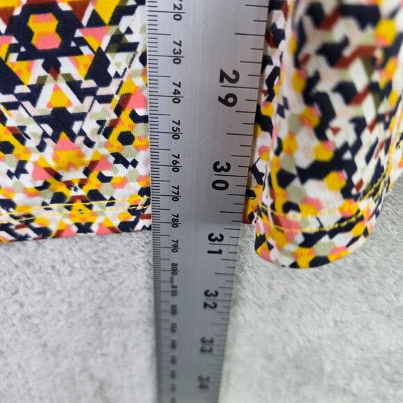 Womens Est. 1946 Multicolor Chevron Pattern Blouse Short-Sleeve Size 18/20W - Picture 6 of 8